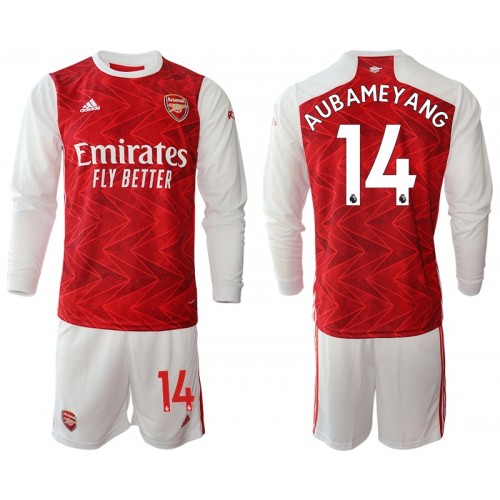 Arsenal Dres Pierre-Emerick Aubameyang 14 Dječji Domaći 2020/21 Dugim Rukavima Arsenal Dres Pierre-Emerick Aubameyang 14 Dječji Domaći 2020/21 Dugim Rukavima